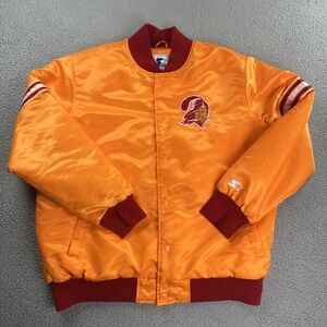Starter Tampa Bay Buccaneers Satin Bomber Jacket Men 2XL Orange Creamsicle